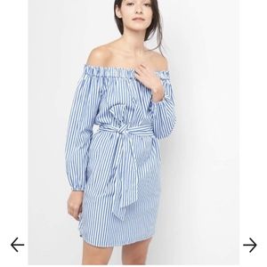 Stripe Off-the-Shoulder Dress